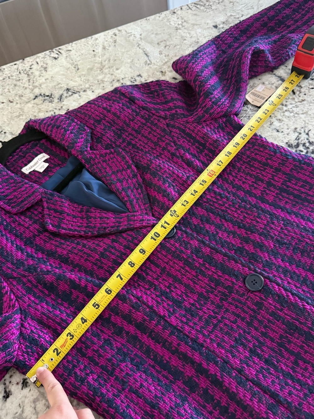 Coldwater Creek Jeweltone Tweed Jacket 14 NWT - Picture 11 of 14